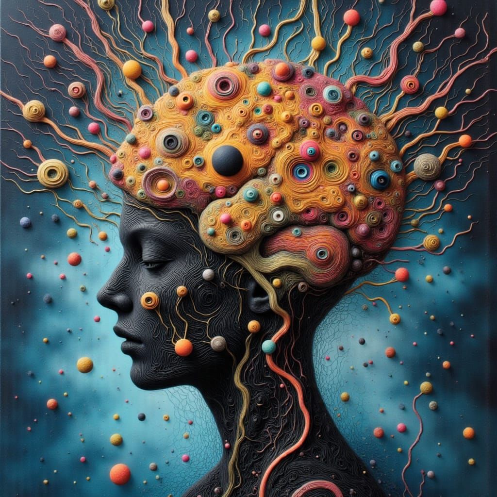 Brain Traffic Jam: Mental Overload Depicted Dynamically