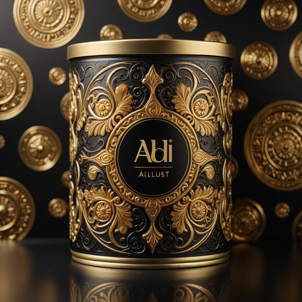 Golden Opulence in a Can: A Gustav Klimt-Inspired Masterpiec...