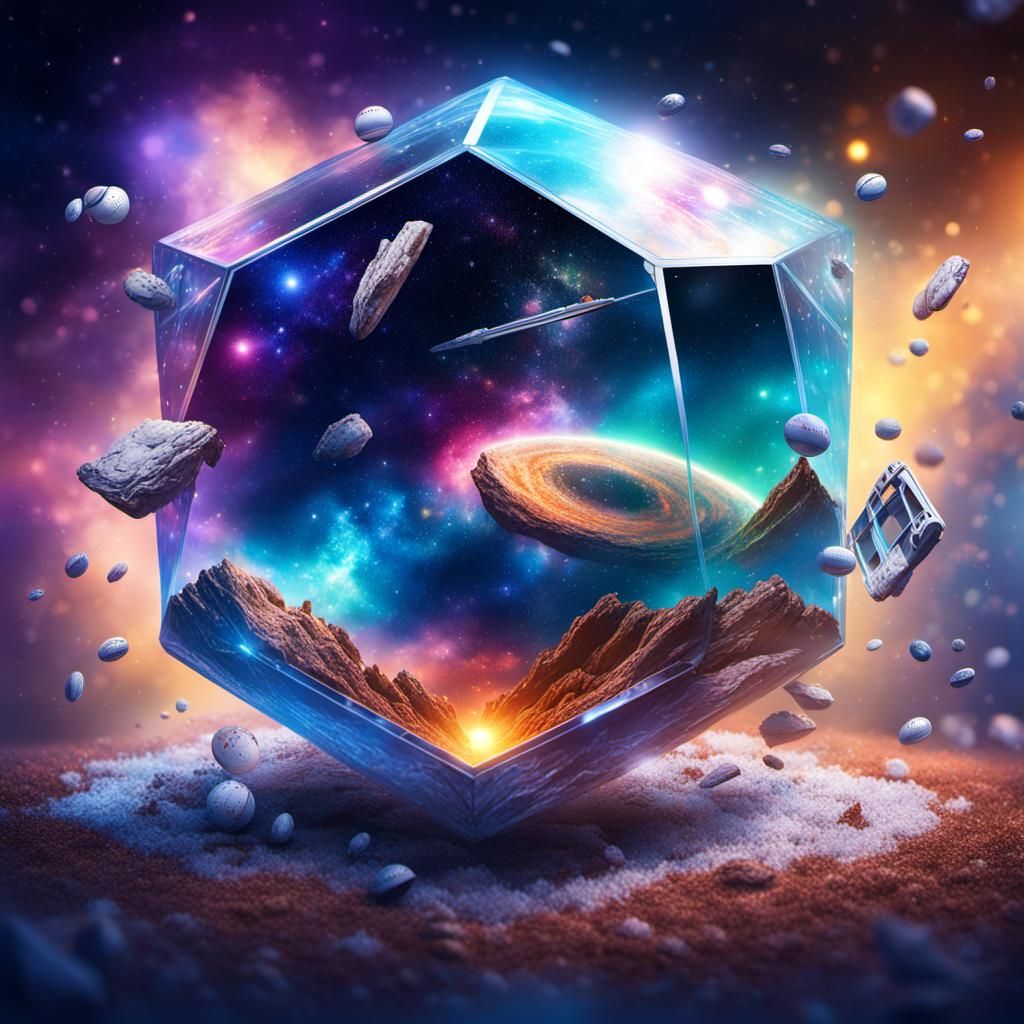 Hyperrealistic Galaxy Baseball Diamond Concept Art