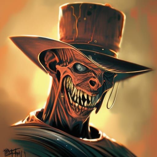 Sinister Freddy Krueger Portrait in Hyperdetailed Style