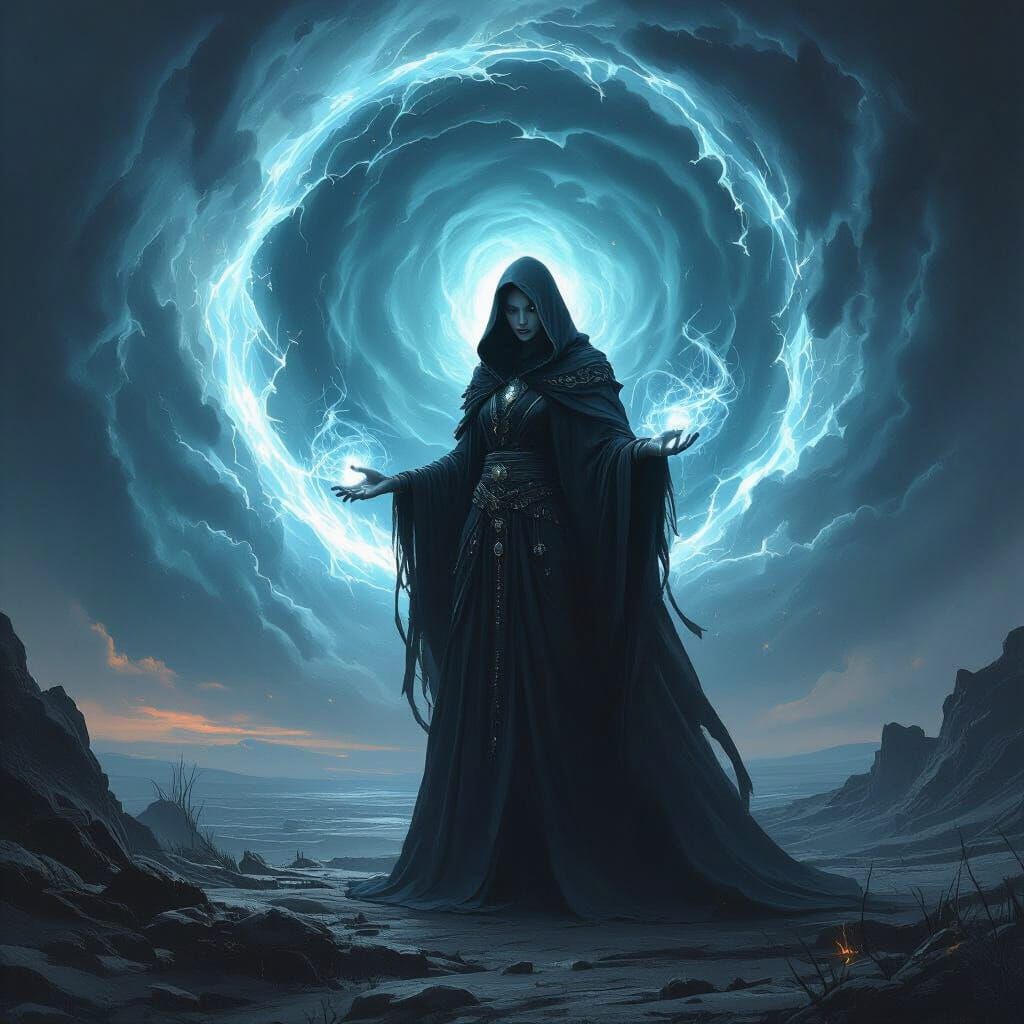 Sorceress at Cosmic Vortex Edge