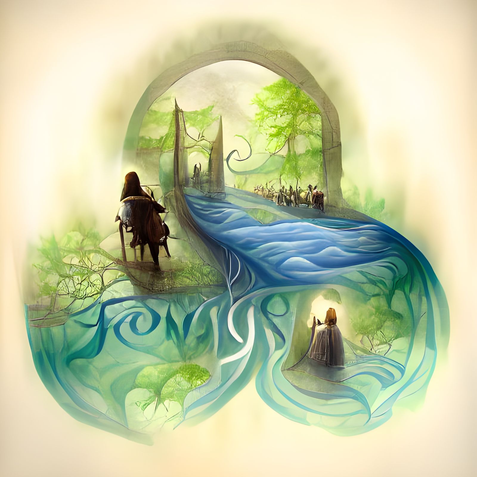 Serene River Landscape Reflecting Tranquility
