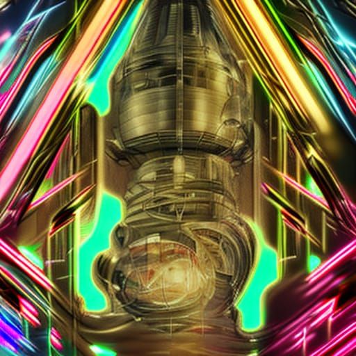 Candy Cane Stargate in Cyberpunk Style