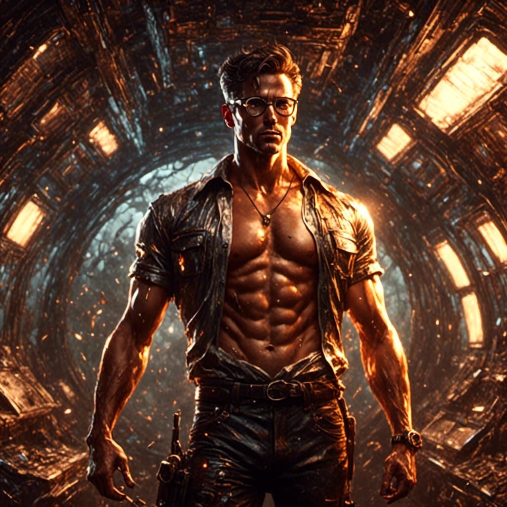 Android Hero Battles Onboard Spaceship in Retro Style