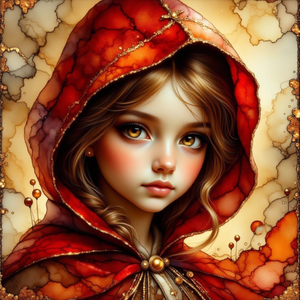 <lora:BlackGold silhouette:1.0> <lora:Alcohol Ink Splash:1.0...