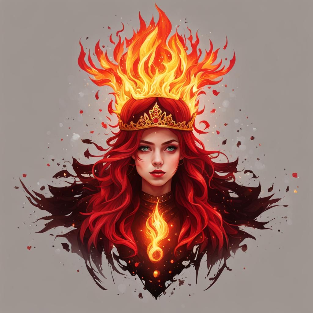 Fiery Princess: Elemental Royalty Concept