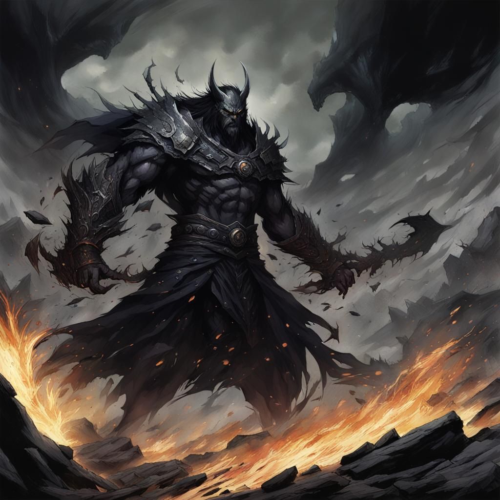 Akumo: Menacing Force of Darkness in Detailed Matte Painting