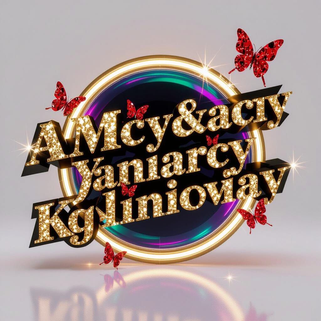 Luxurious 3D Rendering of "МАРИНА КАРДАКОВА"