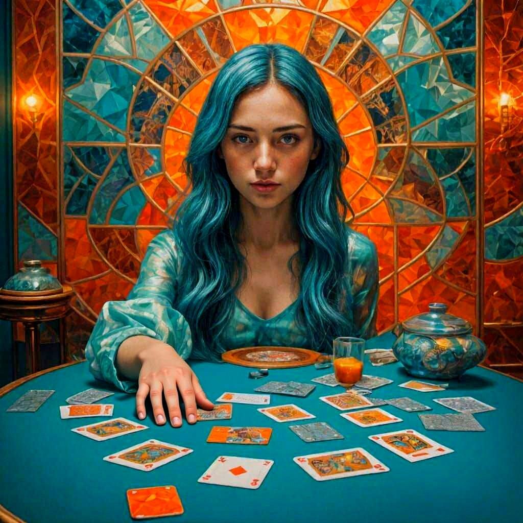 Kaleidoscopic Playing Cards in Holographic Detail