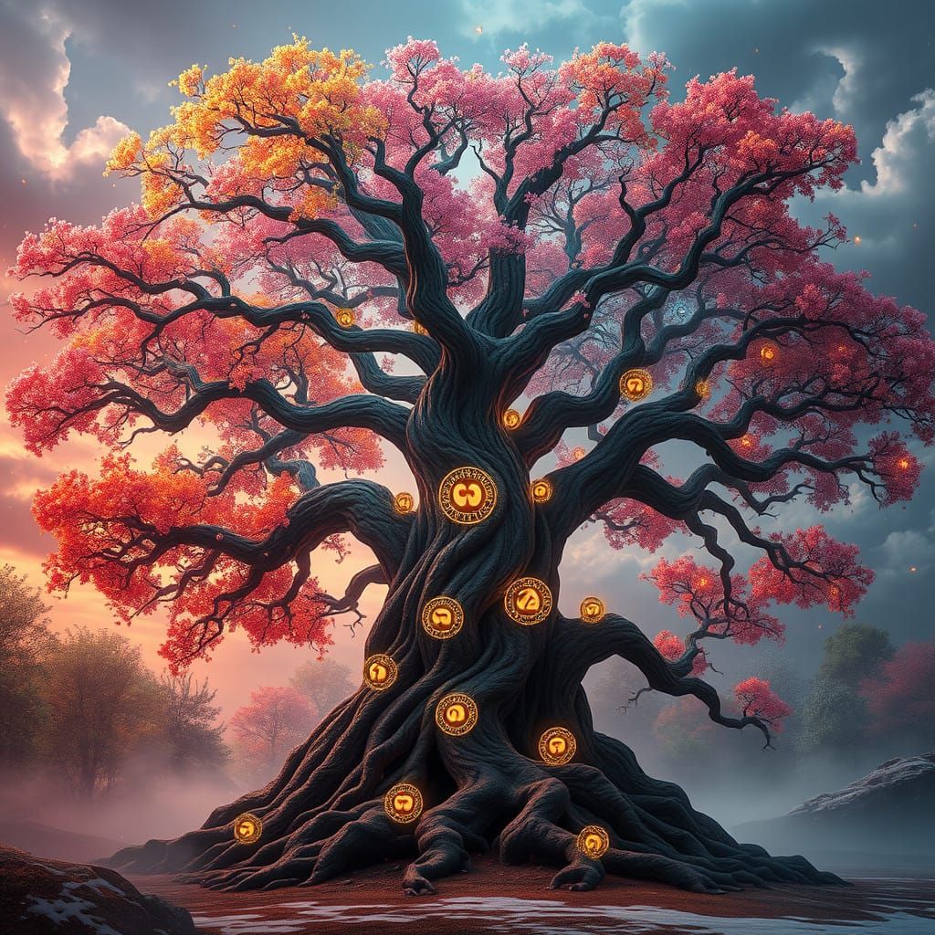 Ethereal Tree of the Seasons Radiates Magic