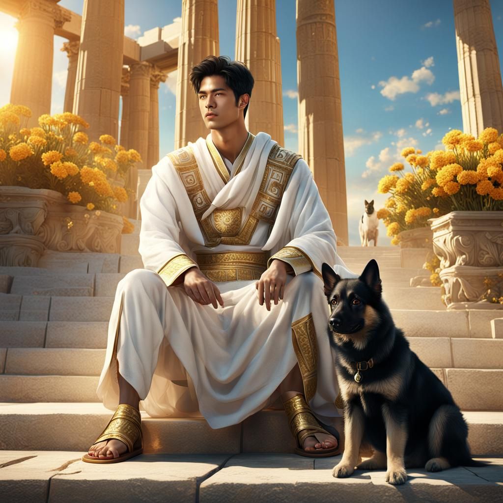 Park Bo Gum as Ancient Greek God