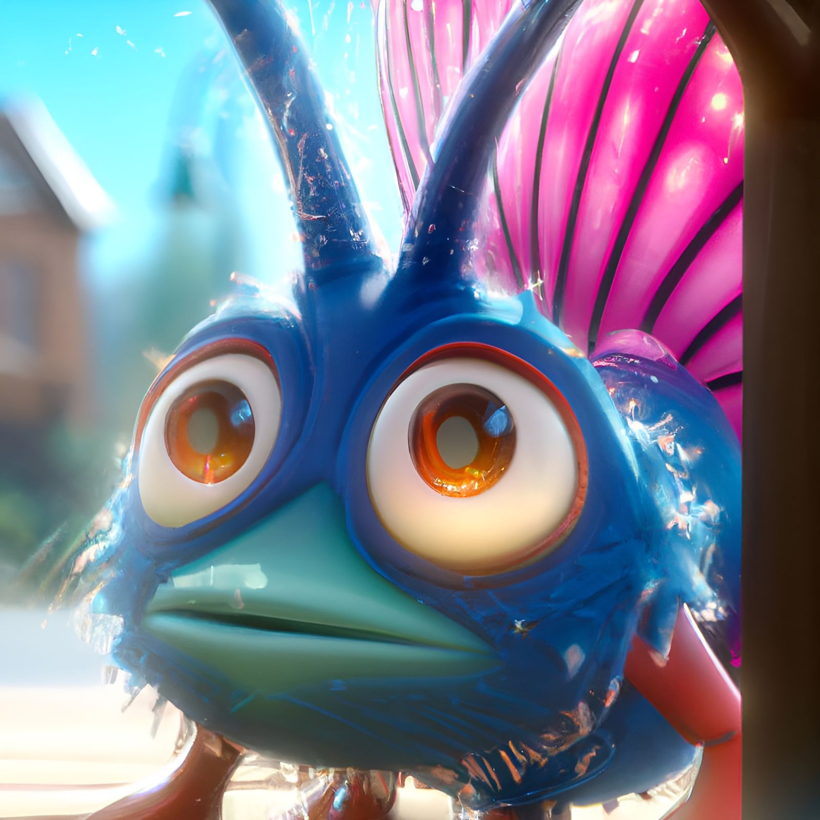 Adorable Critter in a Sunny 3D Digital Painting