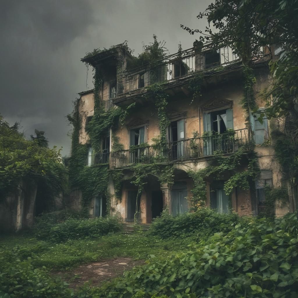 Eerie Abandoned Villa in Italy: Moody Atmospheric Photo