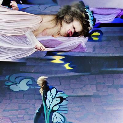 Dreamlike Sleepwalking Beauty Image