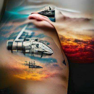 Star Wars Ship Tattoo Illustration