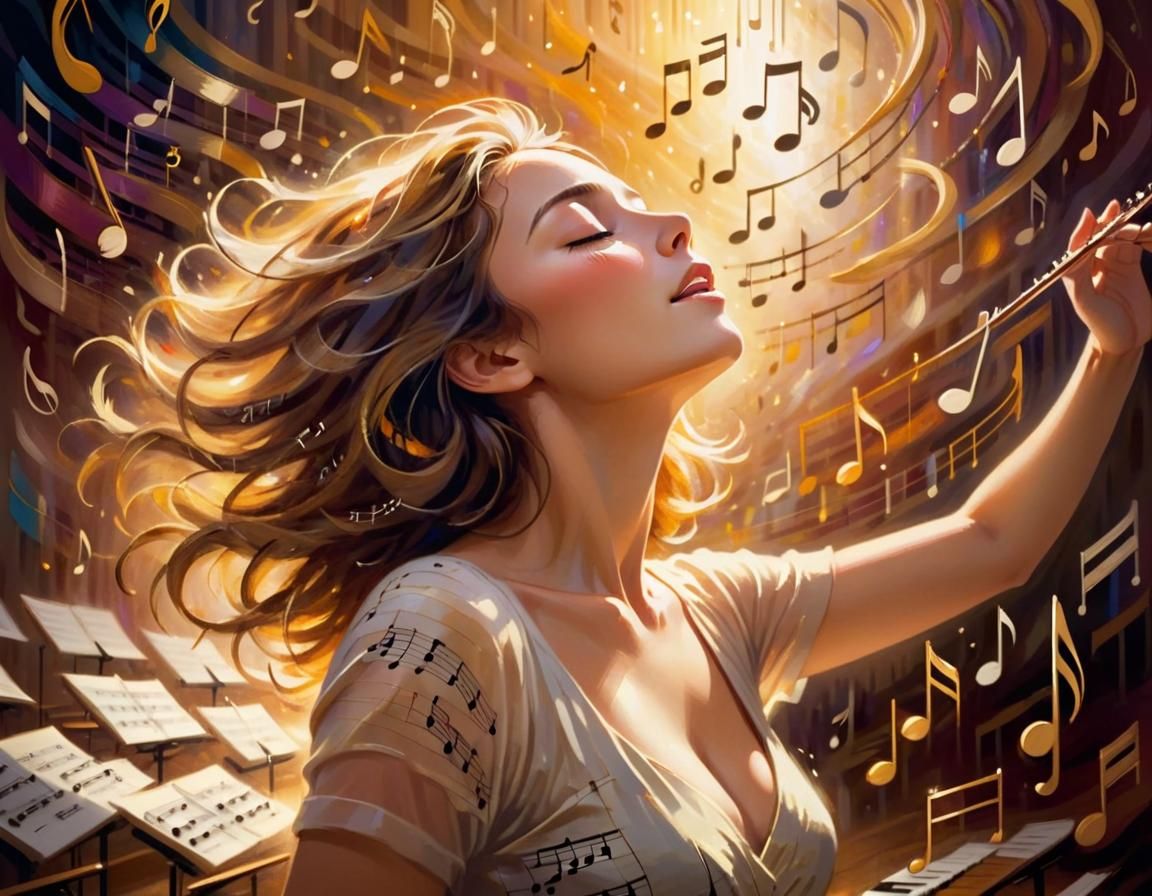 Ethereal Music Dance: Expressionist Painting