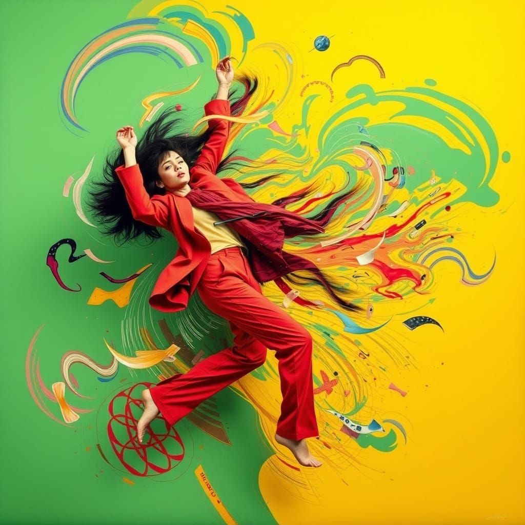 Dynamic Fluxus Figure in Motion