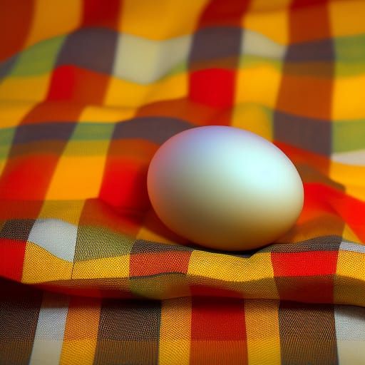 Glowing Amber Egg at Sunrise in Sharp Focus
