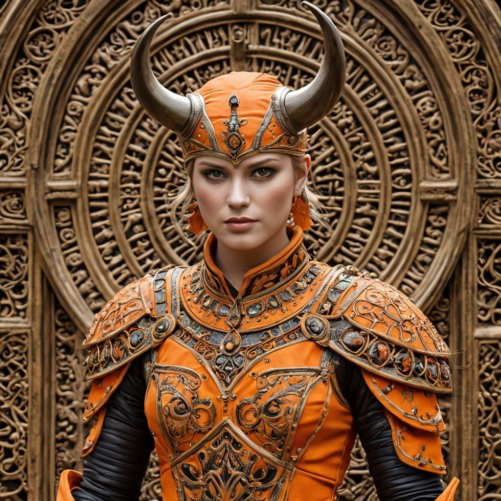 Vibrant Orange Hue in a Digital Canvas