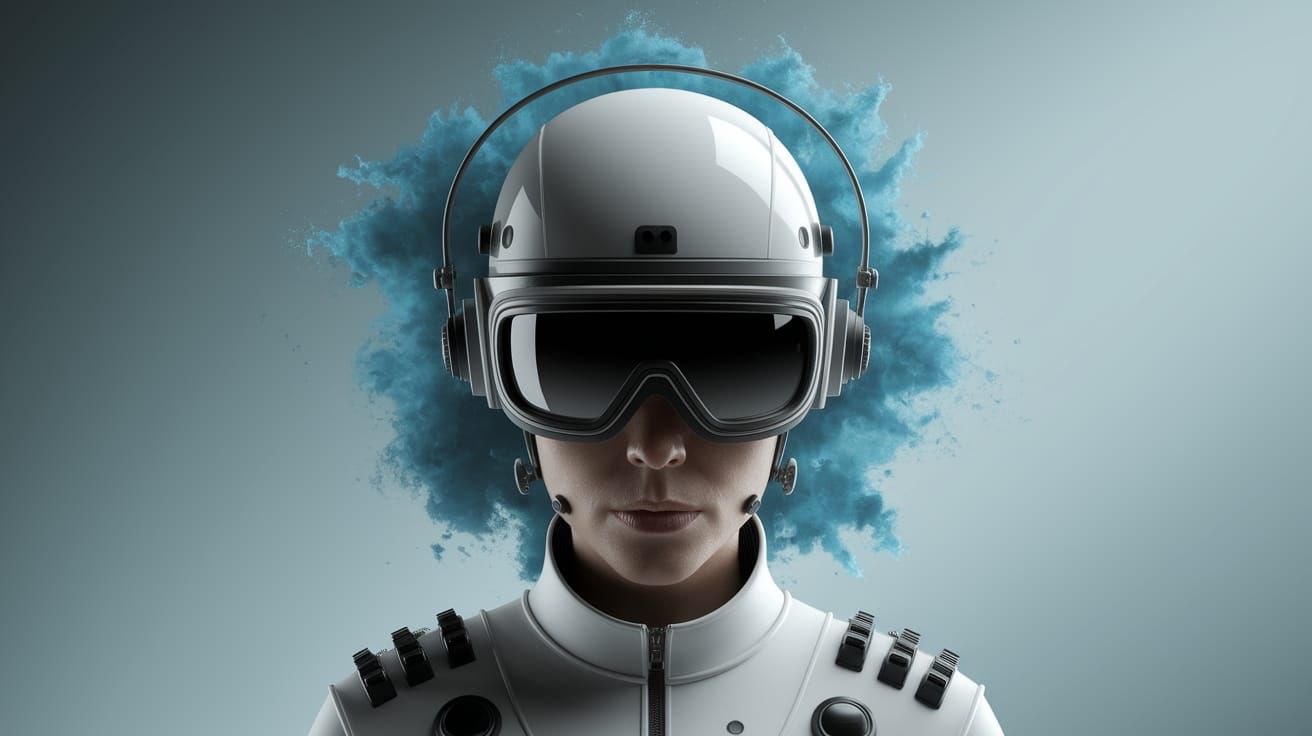 Striking Surveillance Scene in Abstract Ultraminimalist Styl...