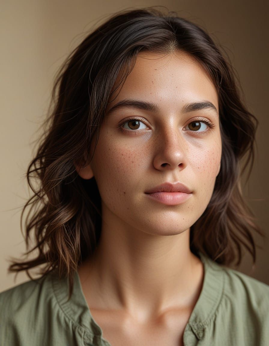 Ethereal Portrait in Warm, Earthy Tones