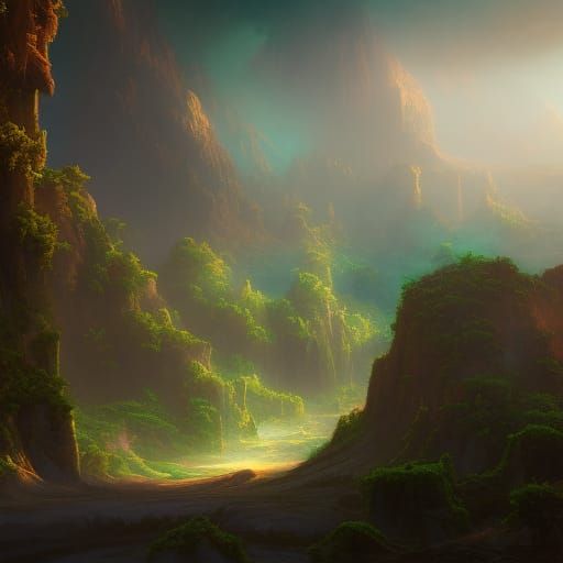 Fantastical Matte Painting in Deep Color