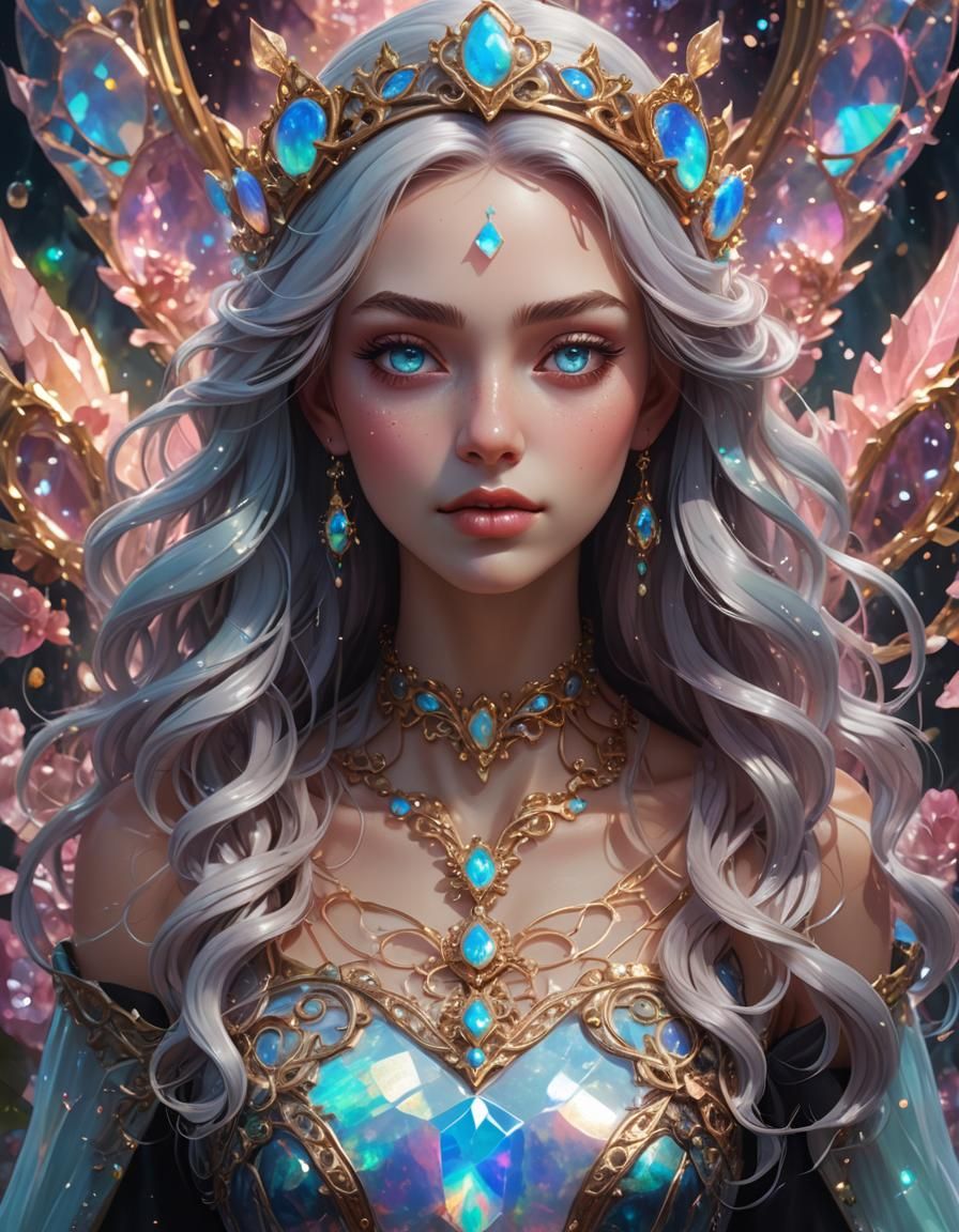 Opal Rose Princess with Shimmering Features