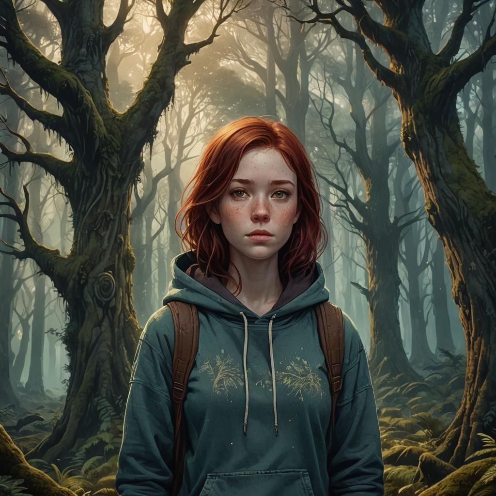 Mystical Forest Girl: Fantasy Concept Art