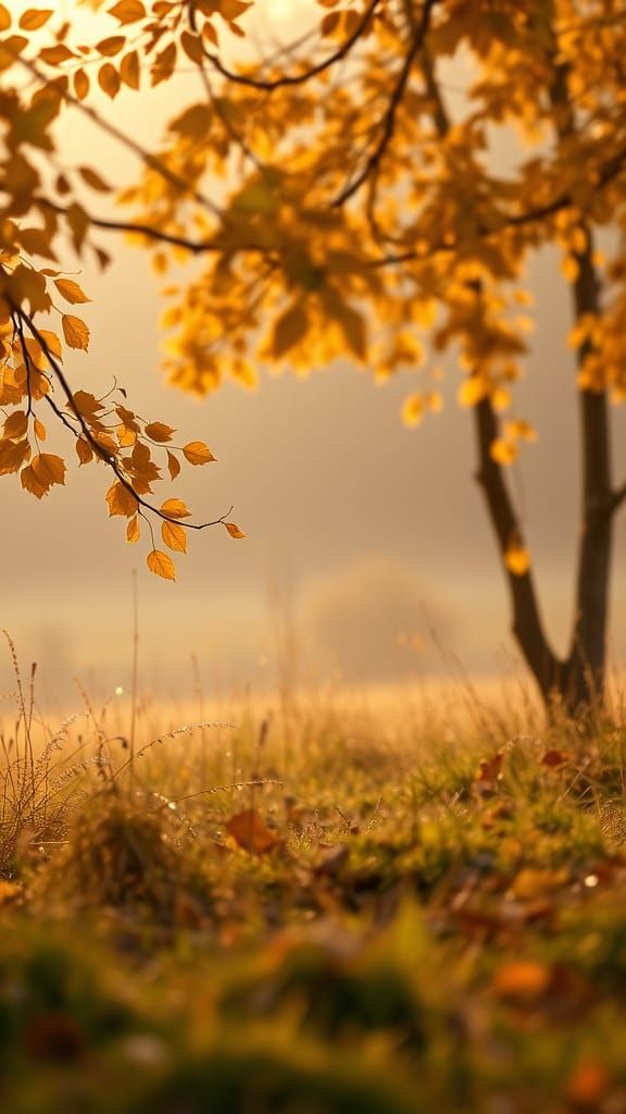 Autumn Serenity in Constable's Style, Whispering Leaves, Gol...