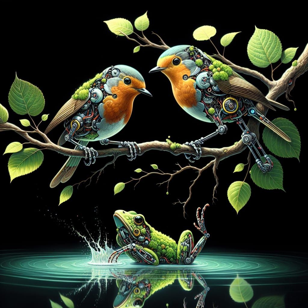 Two Cybirds and A Cyfrog Came Too.