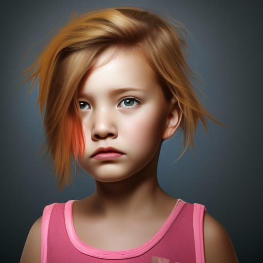 Hyperrealistic Talking Girl in Splash Art Style