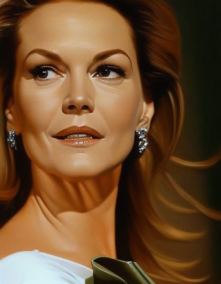 Diane Lane Portrait in Oil Painting Style