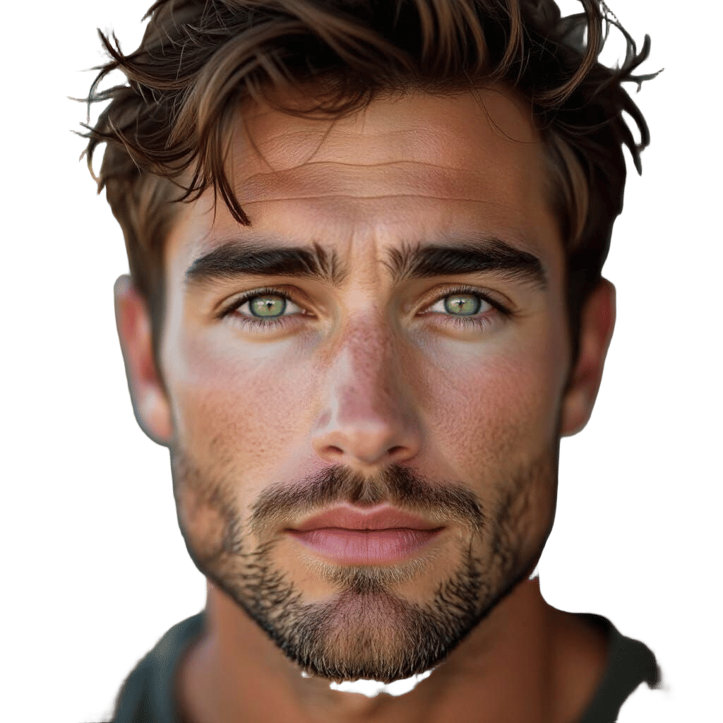 Professional Portrait of a Young Man with Tousled Hair