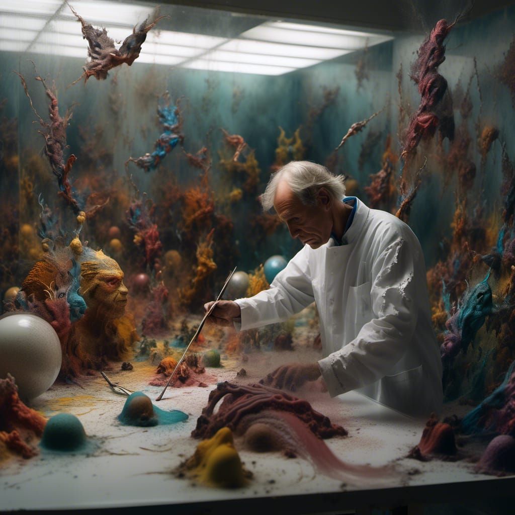 Surreal Portraits in a Bizarre Galaxy, Detailed Matte Painti...