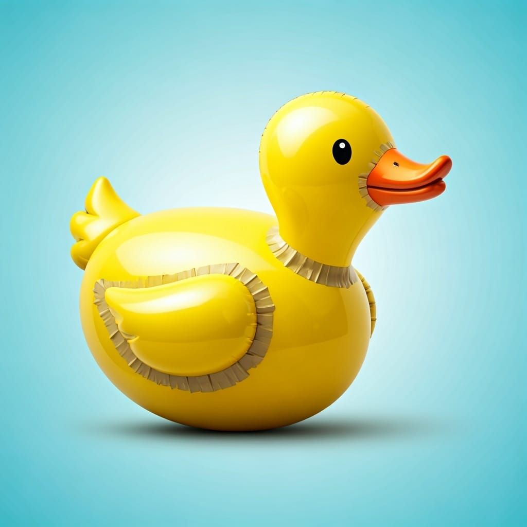 Duct Tape Duck Balloon in Pop Art Style