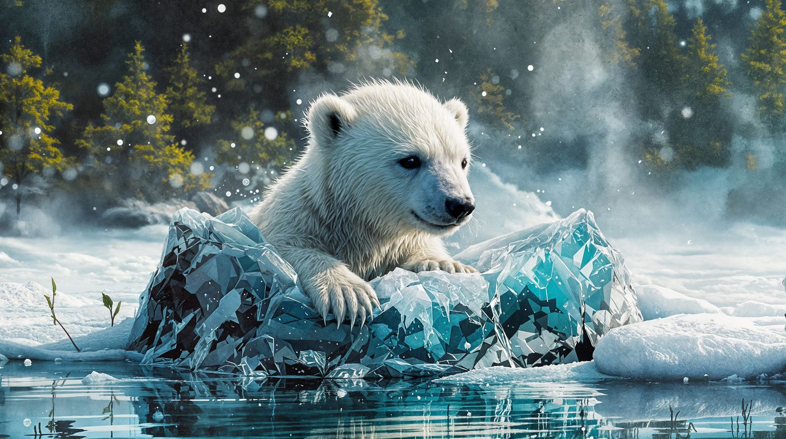 Urbanpunk Oasis in Vibrant Colors