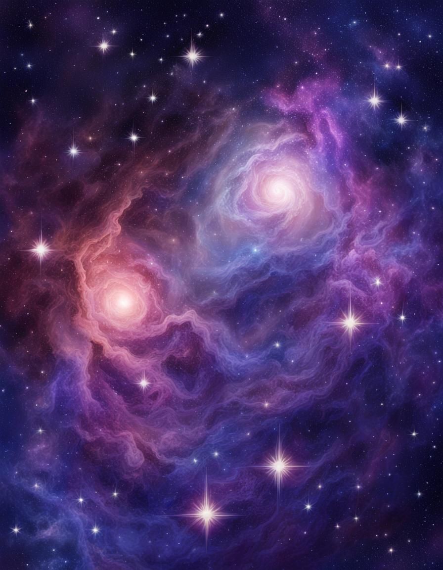 Nebula Tarot Card Illustration in Space