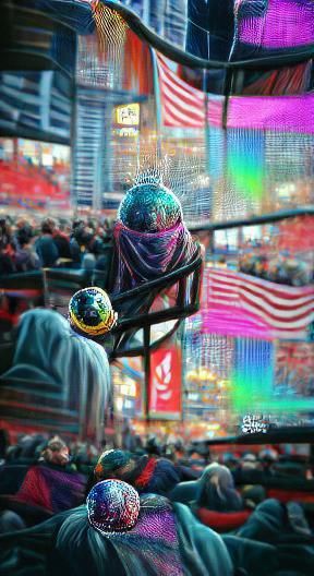 Times Square Ball Drop in Hyperrealistic 3D