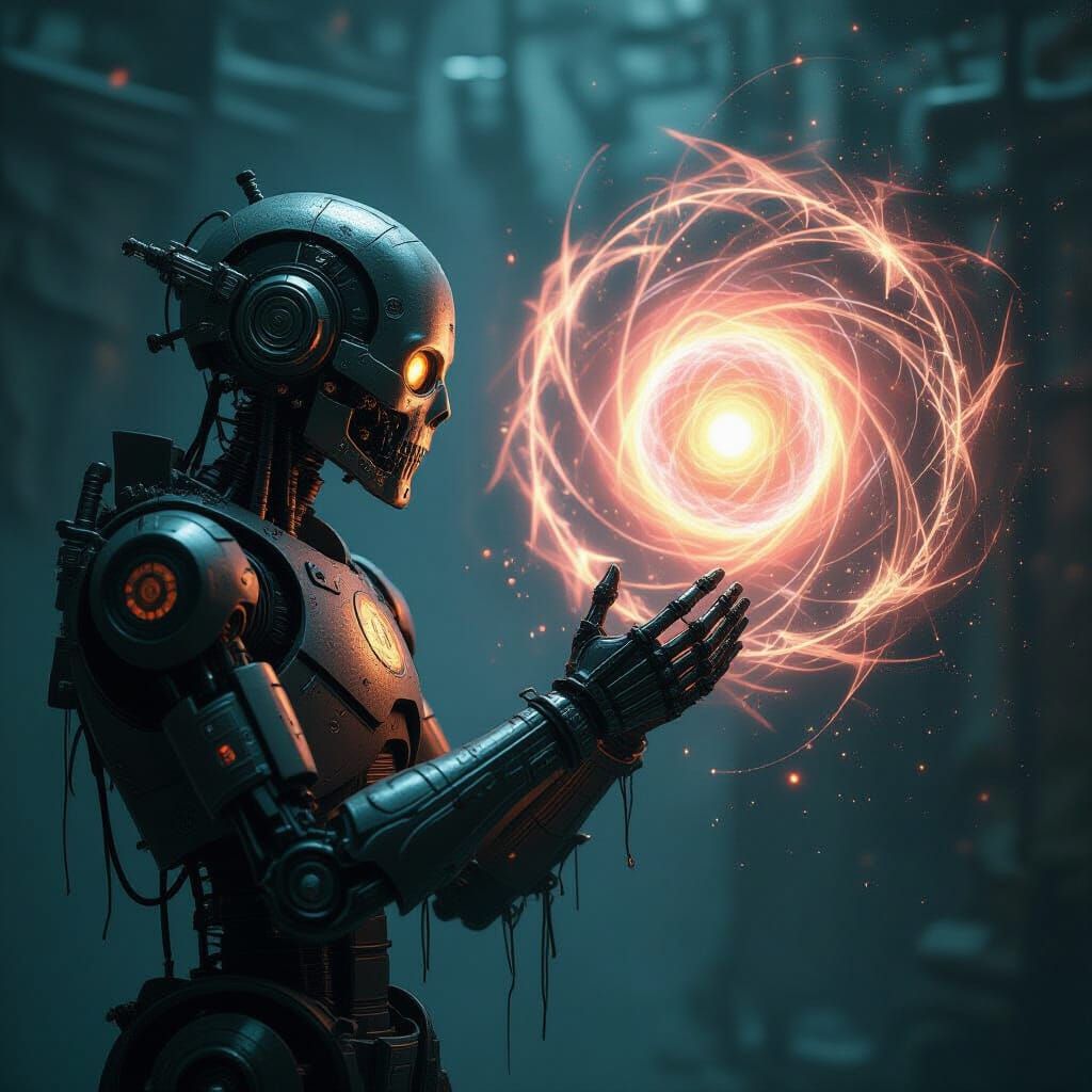 Steampunk Automaton Calibrating Cosmic Vortex in Dark Surrea...