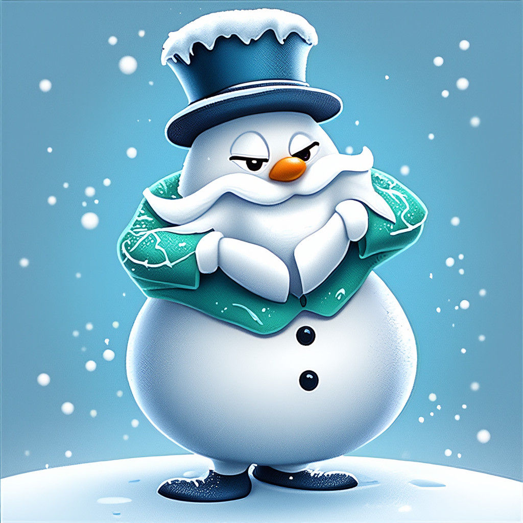 Charismatic Snow Miser in a Whimsical Winter Scene
