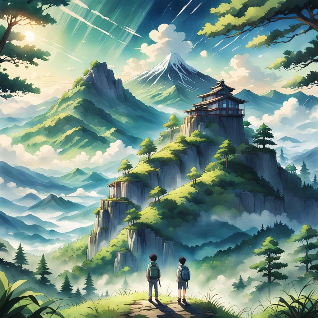 Anime Landscape in Makoto Shinkai Style