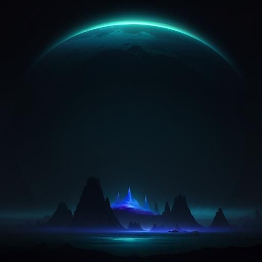 Bioluminescent Alien Planet in a Sci-Fi Dreamscape