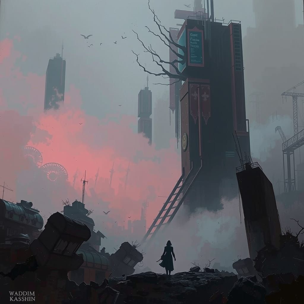 Hauntingly Beautiful Surreal Landscape with Ethereal Quality