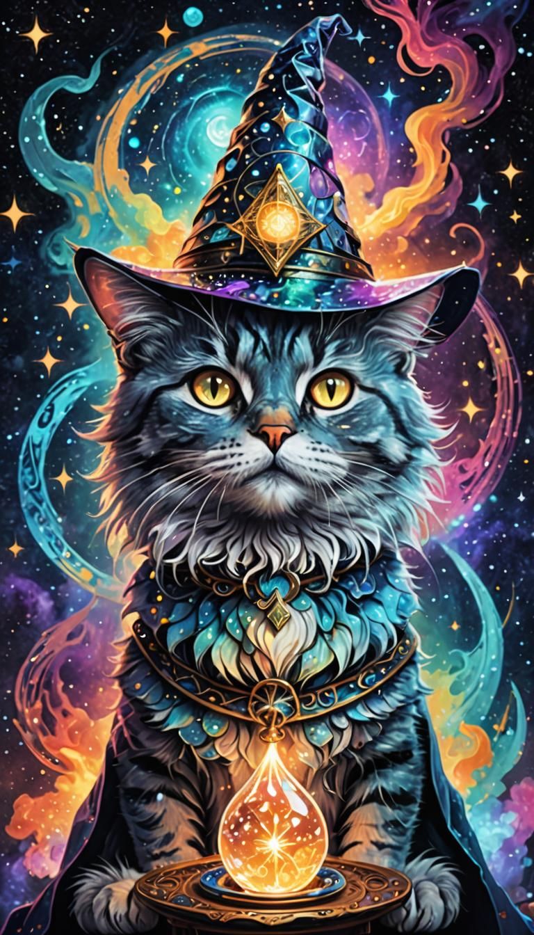 Cat in wizard hat ✨😸