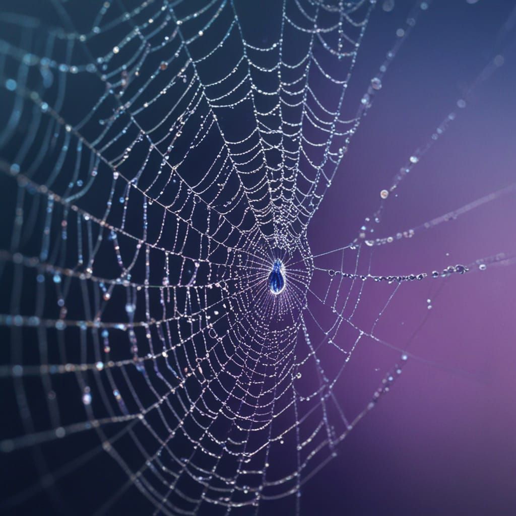 Dewdrop Nebula Reflection in Macro Photography