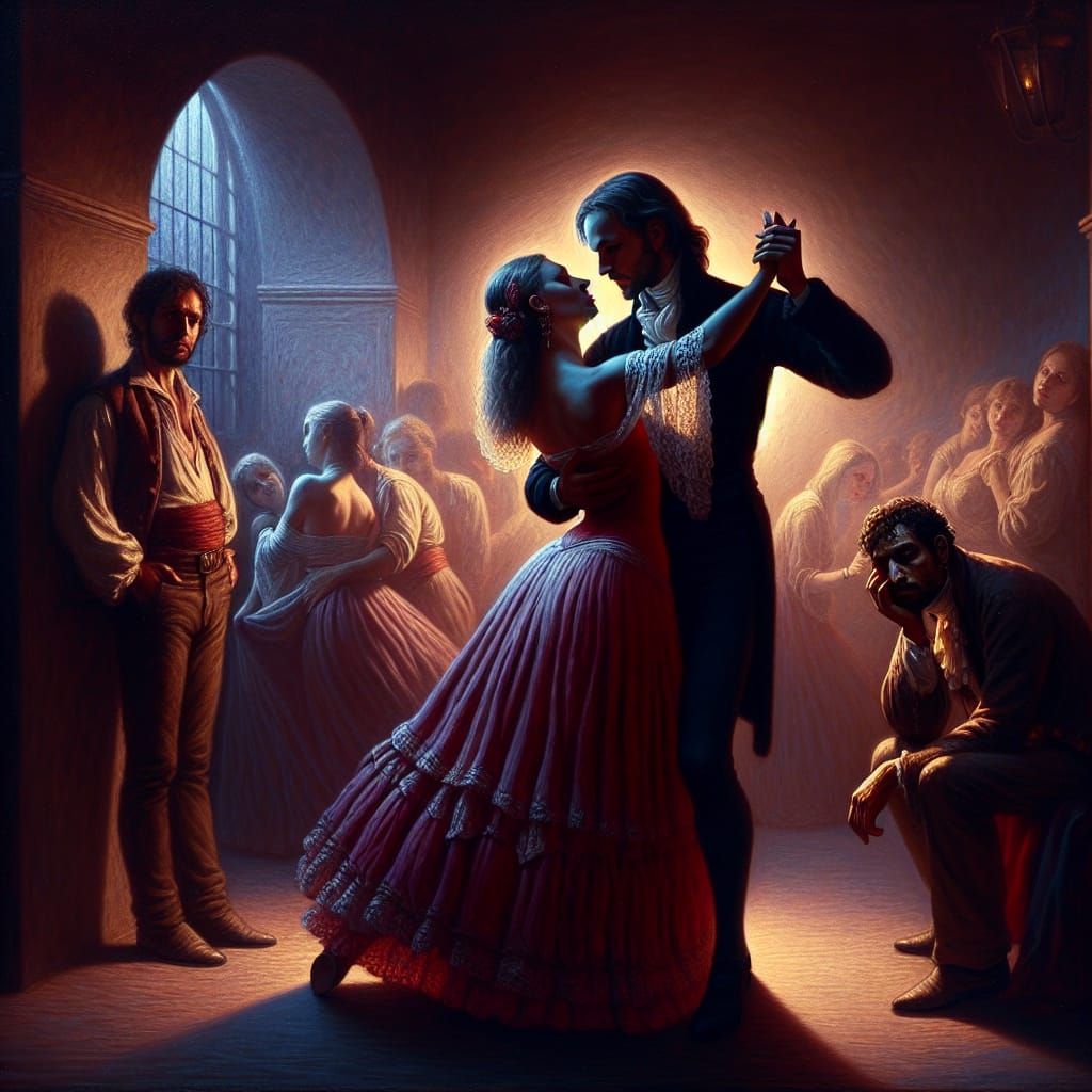 Envy: A Dark Fantasy Oil Painting of Jealousy