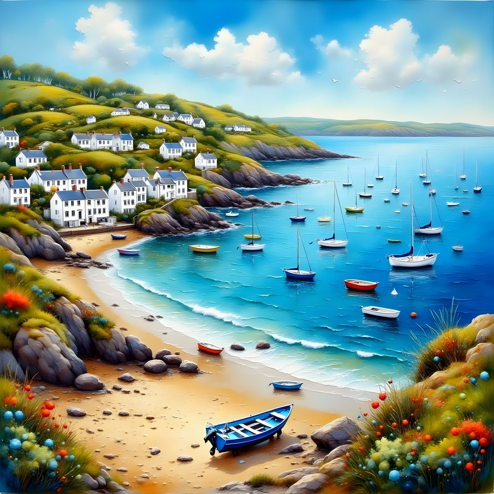 Idyllic St Mawes Village on the Roseland Peninsula