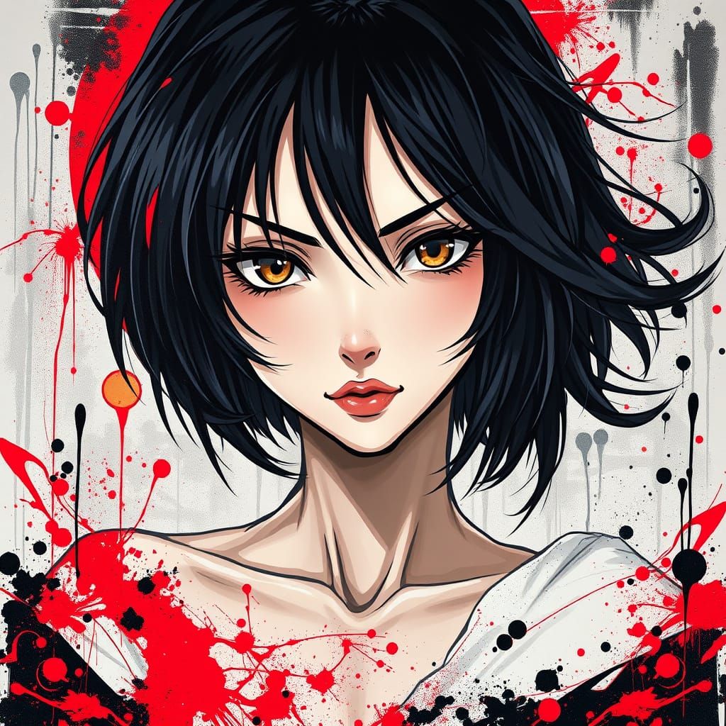 Cyberpunk Goddess in Graffiti Splendor