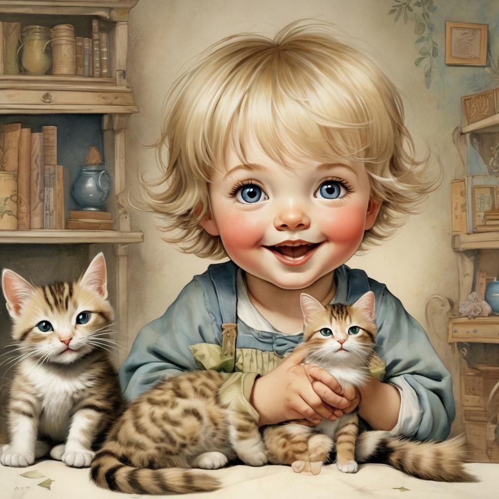 Toddler's Joy: A Gift of a Kitten