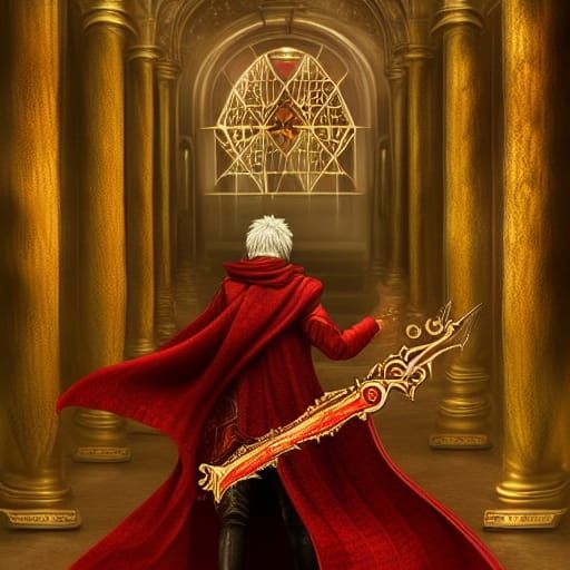 Epic Digital Painting of Nero Angelo, King of Sparda